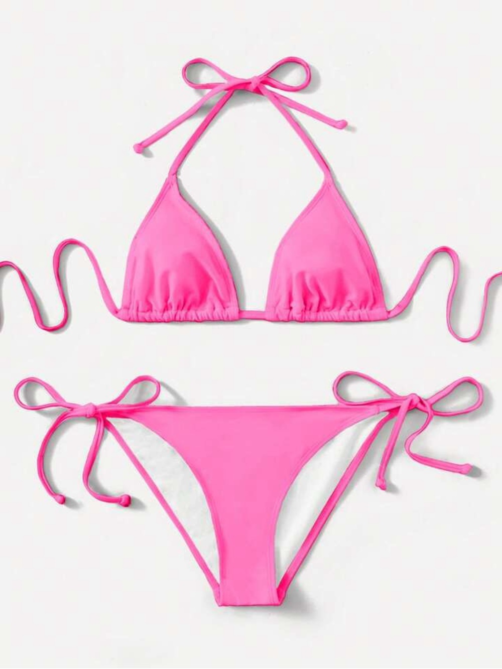 Pink Tie-Side Bikini Set